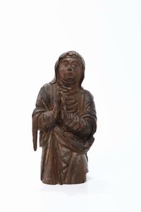 Santa Caterina in legno, Italia centrale XVI-XVII secolo  - Asta Antiquariato - Associazione Nazionale - Case d'Asta italiane