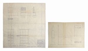 ALBINI FRANCO (1905 - 1977) - Due disegni per Casa Minetti e villetta Pestarini