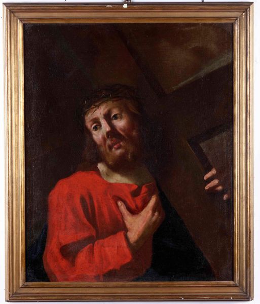 Scuola del XVII secolo Cristo porta croce  - Asta Dipinti Antichi - Associazione Nazionale - Case d'Asta italiane