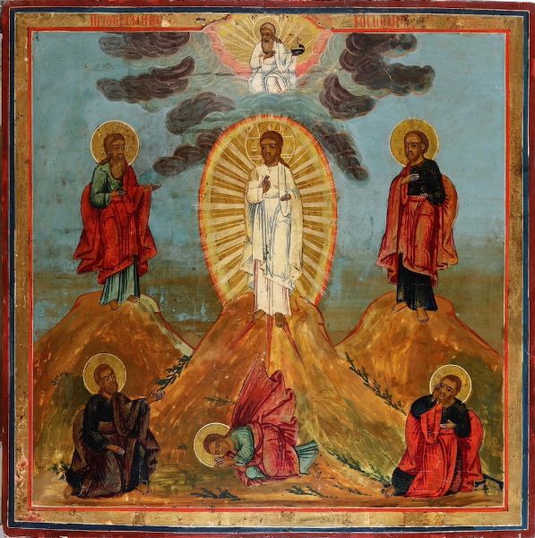 Icona raffigurante la Trasfigurazione di Cristo sul monte Tabor, Russia, XIX secolo  - Asta Dipinti Antichi - Associazione Nazionale - Case d'Asta italiane