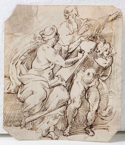 Scuola del XVI secolo Allegoria della pittura  - Asta Dipinti Antichi - Associazione Nazionale - Case d'Asta italiane
