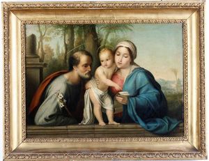 ,Giovanni Carnovali detto il Piccio : Sacra Famiglia, 1824  - Asta Dipinti Antichi - Associazione Nazionale - Case d'Asta italiane