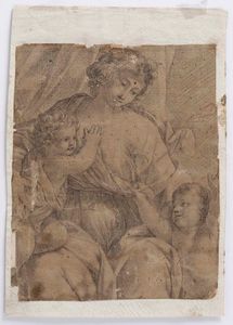 ,Cristoforo Roncalli detto il Pomarancio - Madonna con Bambino e San Giovannino