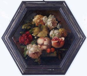 Scuola del XX secolo Nature morte con fiori e frutta  - Asta Dipinti Antichi - Associazione Nazionale - Case d'Asta italiane