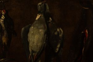 Scuola del XVIII secolo Natura morta con cacciagione  - Asta Dipinti Antichi - Associazione Nazionale - Case d'Asta italiane