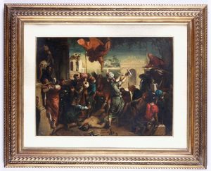 ,Jacopo Robusti detto Tintoretto : Martirio di San Marco  - Asta Dipinti Antichi - Associazione Nazionale - Case d'Asta italiane