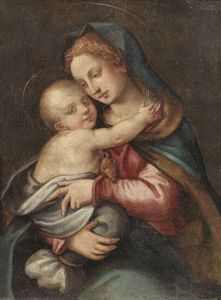 Scuola toscana del XVI secolo - Madonna col Bambino