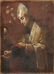 SCUOLA LOMBARDA DEL XVII SECOLO - Santo Vescovo