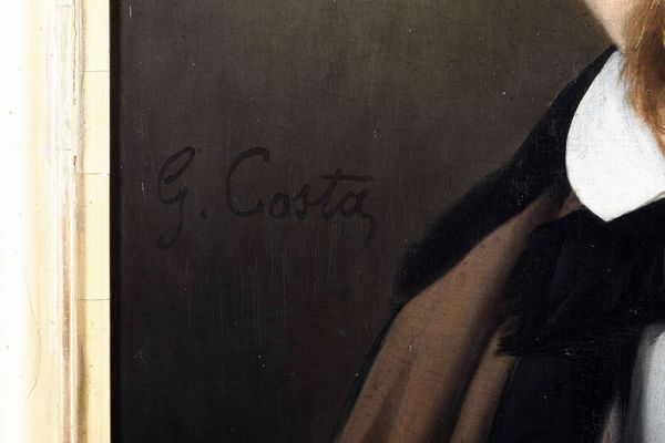 G. Costa Ritratto maschile  - Asta Dipinti del XIX e XX Secolo - Associazione Nazionale - Case d'Asta italiane