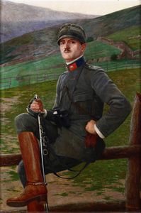 ,Alfredo Luxoro : Ritratto di soldato, 1916  - Asta Dipinti del XIX e XX Secolo - Associazione Nazionale - Case d'Asta italiane