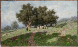,Francesco Lojacono - La raccolte delle olive