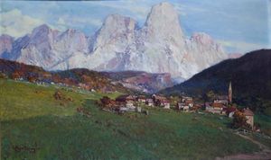 ,Cesare Bentivoglio - Paesaggio di montagna