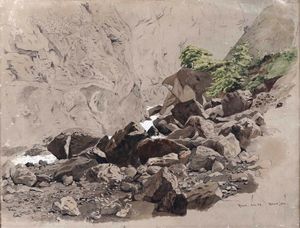 ,John Richard - Ruscello in montagna
