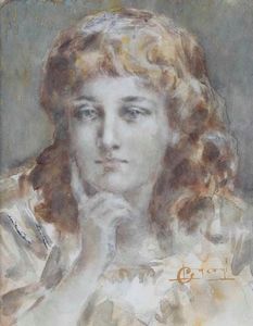 ,Luigi Conconi - Ritratto di donna