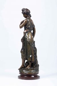 ,Hyppolite Moreau : Figura femminile  - Asta Scultura del XIX e XX secolo - Associazione Nazionale - Case d'Asta italiane