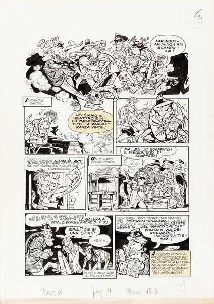 ,Giorgio Cavazzano : Altai & Jonson - Una strana storia  - Asta Fumetti: tavole e illustrazioni originali - Associazione Nazionale - Case d'Asta italiane