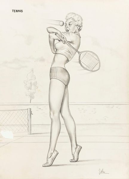 ,John Guida : Tennis  - Asta Fumetti: tavole e illustrazioni originali - Associazione Nazionale - Case d'Asta italiane