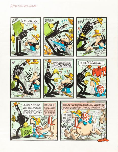 ,Benito Jacovitti : Cipzagmapu  - Asta Fumetti: tavole e illustrazioni originali - Associazione Nazionale - Case d'Asta italiane