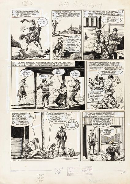 ,Don Lawrence : Billy the Kid  - Asta Fumetti: tavole e illustrazioni originali - Associazione Nazionale - Case d'Asta italiane
