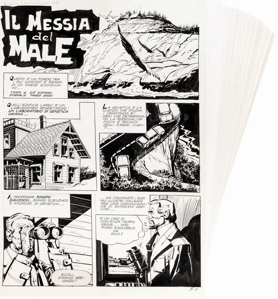 ,Mario Rossi : Fumetti dell'Orrore - Il Messia del Male  - Asta Fumetti: tavole e illustrazioni originali - Associazione Nazionale - Case d'Asta italiane