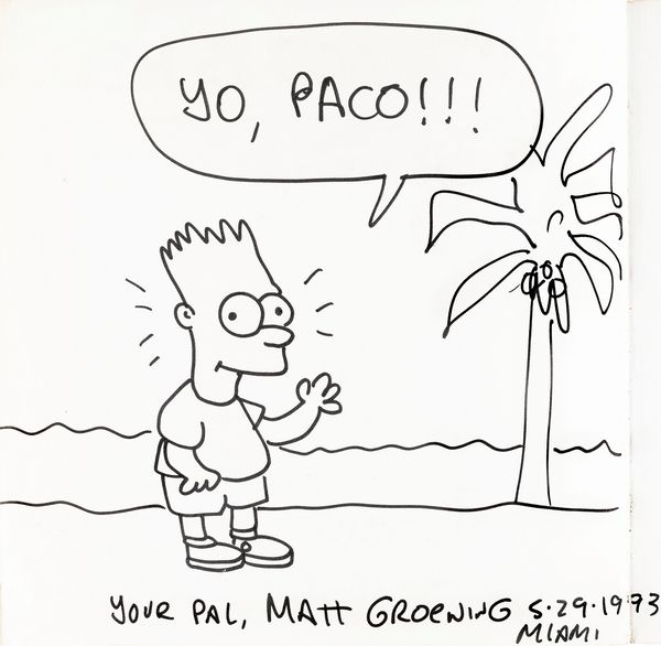 ,Matt Groening : Bart Simpson  - Asta Fumetti: tavole e illustrazioni originali - Associazione Nazionale - Case d'Asta italiane