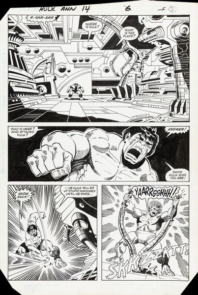 ,Sal Buscema : The Incredible Hulk Annual - The Weakness of the Flesh!  - Asta Fumetti: tavole e illustrazioni originali - Associazione Nazionale - Case d'Asta italiane