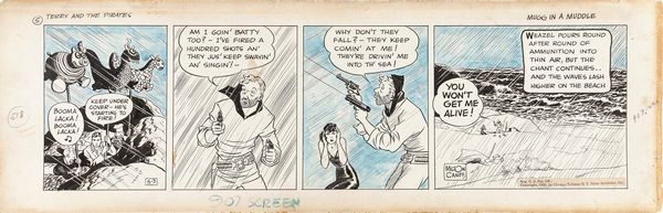 ,Milton Caniff : Terry and the Pirates - Mugg in a muddle  - Asta Fumetti: tavole e illustrazioni originali - Associazione Nazionale - Case d'Asta italiane