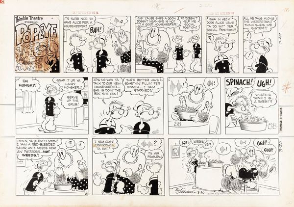 ,Bud Sagendorf : Popeye  - Asta Fumetti: tavole e illustrazioni originali - Associazione Nazionale - Case d'Asta italiane