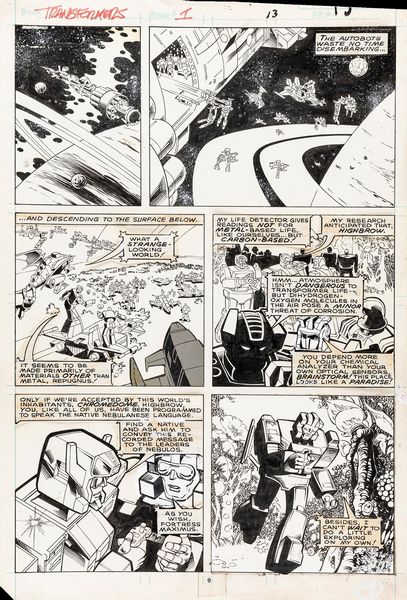 ,Frank Springer : Transformers: Headmasters - Ring of Hate!  - Asta Fumetti: tavole e illustrazioni originali - Associazione Nazionale - Case d'Asta italiane