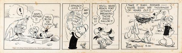 ,Bela Zaboly : Popeye - Popeye and the Evil Echo  - Asta Fumetti: tavole e illustrazioni originali - Associazione Nazionale - Case d'Asta italiane