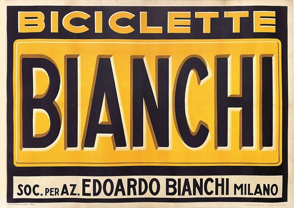 ,Anonimo : Biciclette Bianchi  - Asta Manifesti d'epoca  - Associazione Nazionale - Case d'Asta italiane
