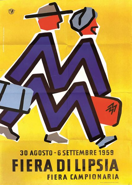 ,Margarete & Walter Schultze : Fiera Campionaria di Lipsia 1959  - Asta Manifesti d'epoca  - Associazione Nazionale - Case d'Asta italiane