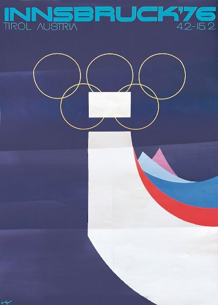 ,Anonimo : Olimpiadi Innsbruck 76  - Asta Manifesti d'epoca  - Associazione Nazionale - Case d'Asta italiane