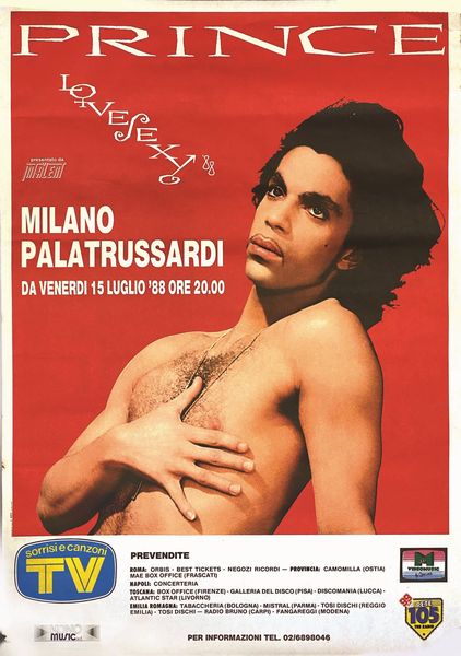 ,Artista non identificato : Prince Love Sex 1988  - Asta Manifesti d'epoca  - Associazione Nazionale - Case d'Asta italiane