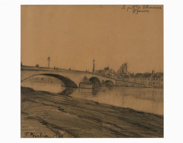 Le pont de Villeneuve, 1906  - Asta Arte Moderna, Contemporanea e dipinti del XIX Secolo - Associazione Nazionale - Case d'Asta italiane