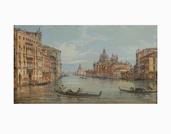 Canal Grande con la punta della Dogana  - Asta Arte Moderna, Contemporanea e dipinti del XIX Secolo - Associazione Nazionale - Case d'Asta italiane