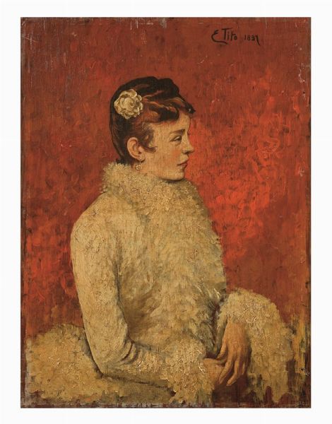 Ritratto femminile, 1897  - Asta Arte Moderna, Contemporanea e dipinti del XIX Secolo - Associazione Nazionale - Case d'Asta italiane