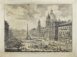 PIRANESI GIOVANNI BATTISTA (1720 - 1778) - Veduta di Piazza Navona