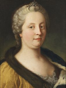 LIOTARD JEAN ETIENNE (1702 - 1789) - Cerchia di. Ritratto di Maria Teresa d'Austria