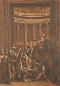 SABATELLI GIUSEPPE (1813 - 1843) - Attribuito a. Il nodo gordiano sciolto da Alessandro