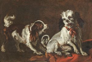 ARTISTA DEL XVIII SECOLO - Ritratto di cani