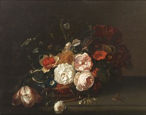 ARTISTA DEL XVIII SECOLO - Natura morta di fiori
