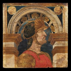 DA VINCI LEONARDO  (1452 - 1519) - Cerchia di. Ritratto dell'imperatore Dario III
