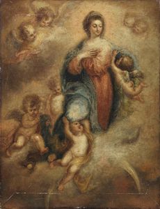 EMANUELE TAGLIAFICHI (XVIII SECOLO) - Vergine Immacolata assunta in cielo