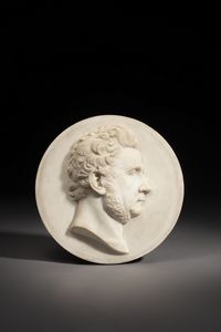 CARDWELL HOLME (1813 - 1895) - Profilo virile in marmo