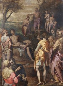 PIERI STEFANO (1542 - 1629) - Battesimo di Cristo e delle turbe