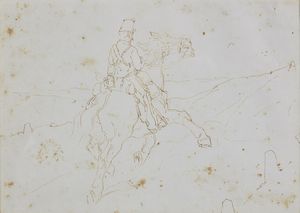 FATTORI GIOVANNI (1825 - 1908) - Soldato a cavallo