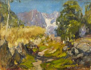 CAVALLERI VITTORIO (1860 - 1938) - Paesaggio montano