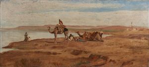 GOODALL FREDERICK (1822 - 1904) - Paesaggio orientaleggiante