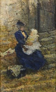 FILIPPINI FRANCESCO (1853 - 1895) - Madre e figlia